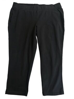 Livi Active Lane Bryant Black Cropped Leggings Women's Size 18/20 Cotton Spandex